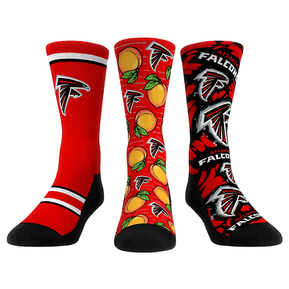 Unisex Rock Em Socks Atlanta Falcons Fan Favorite Three-Pack Crew Sock Set