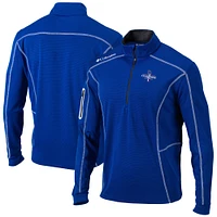 Men's Columbia Royal Texas Rangers 2023 World Series Champions Shotgun Omni-Wick Quarter-Zip Pullover Jacket