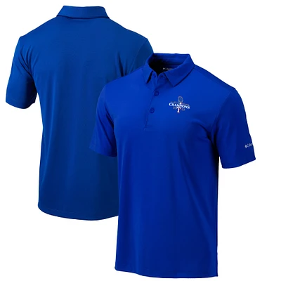 Men's Columbia Royal Texas Rangers 2023 World Series Champions Omni-Wick Drive Polo