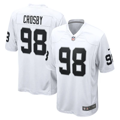 Men's Nike Maxx Crosby  White Las Vegas Raiders Game Jersey