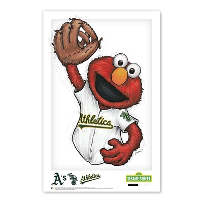 Elmo Oakland Athletics 11" x 17" Sesame Street Poster Print