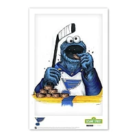 Cookie Monster St. Louis Blues 11" x 17" Sesame Street Poster Print