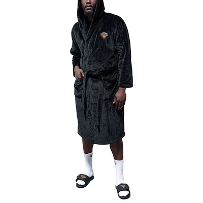 Unisex ISlide Black New York Knicks Fleece Phantom Robe