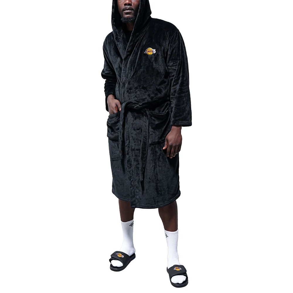 Unisex ISlide Black Los Angeles Lakers Fleece Phantom Robe