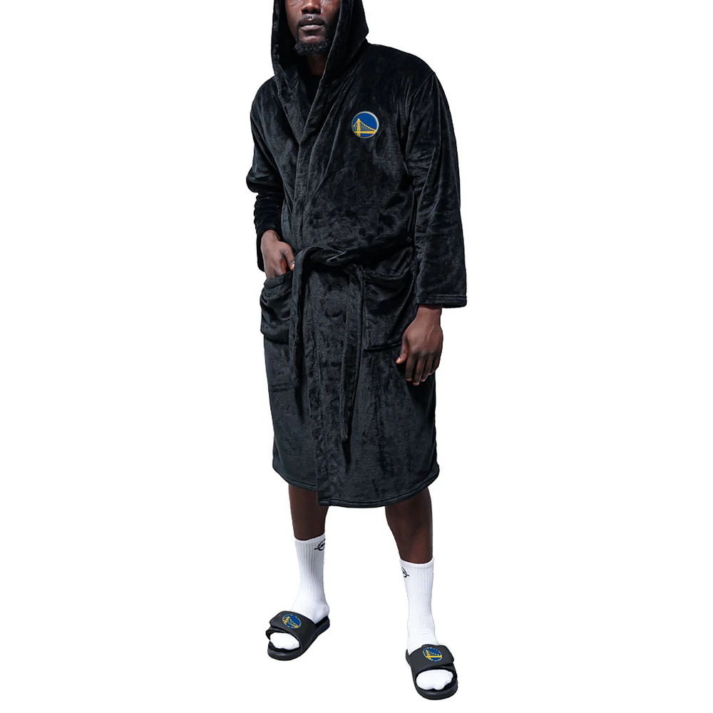 Unisex ISlide Black Golden State Warriors Fleece Phantom Robe