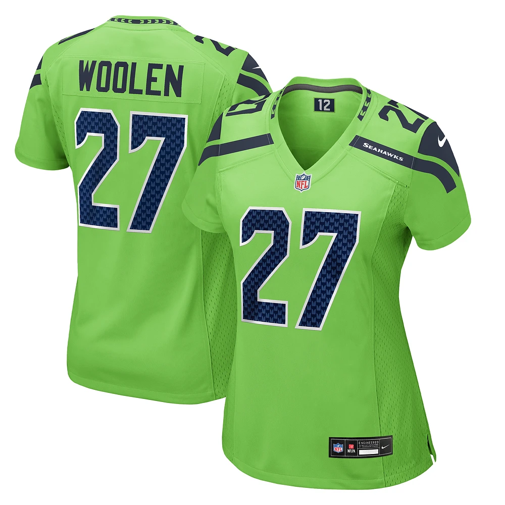 Women's Nike Tariq Woolen Neon Green Seattle Seahawks  Game Jersey