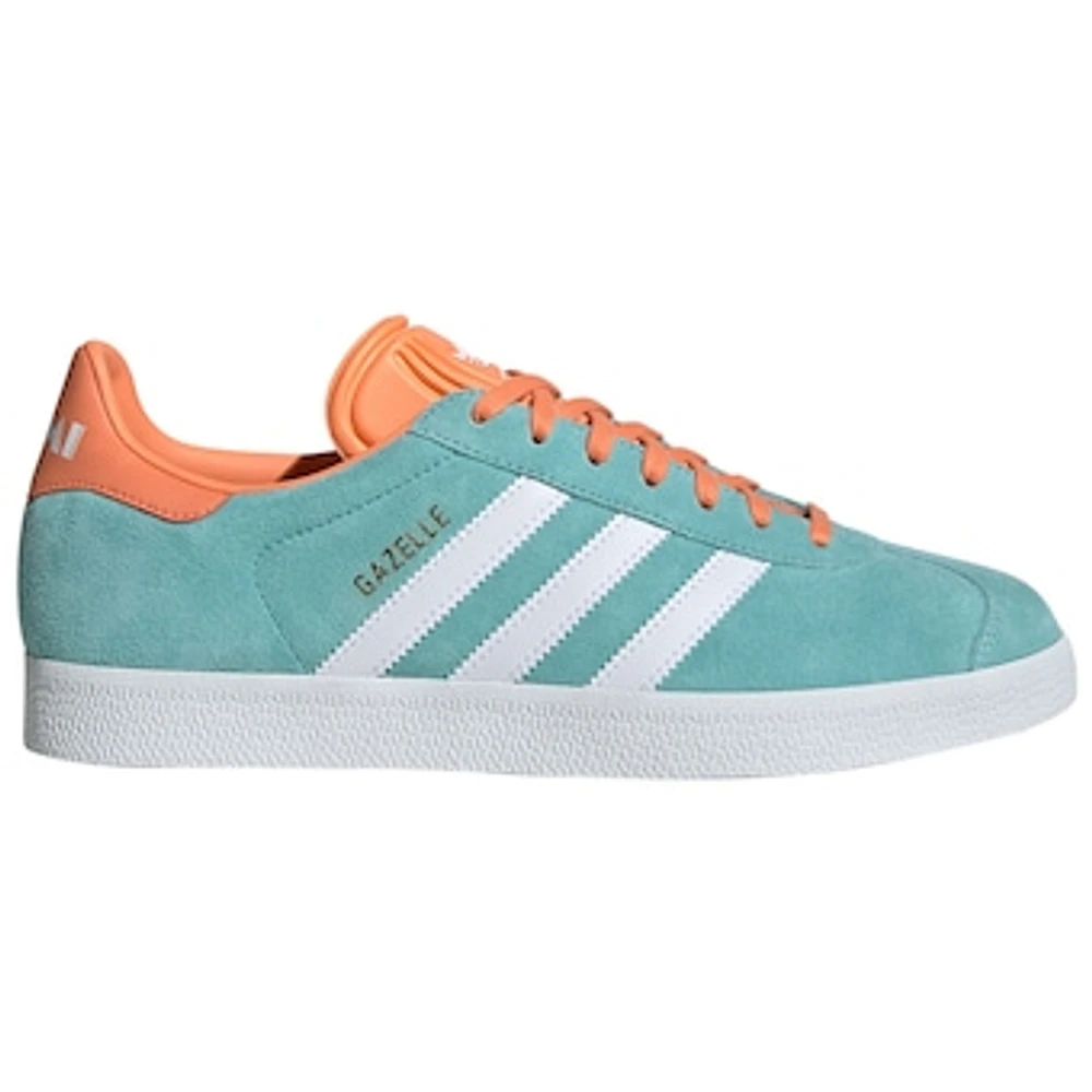 Men's adidas Originals Aqua Inter Miami CF 2024 Jersey Hook Gazelle Shoes