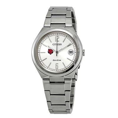 Women's Citizen Watch Silver Arkansas State Red Wolves Eco-Drive Stainless Steel Watch