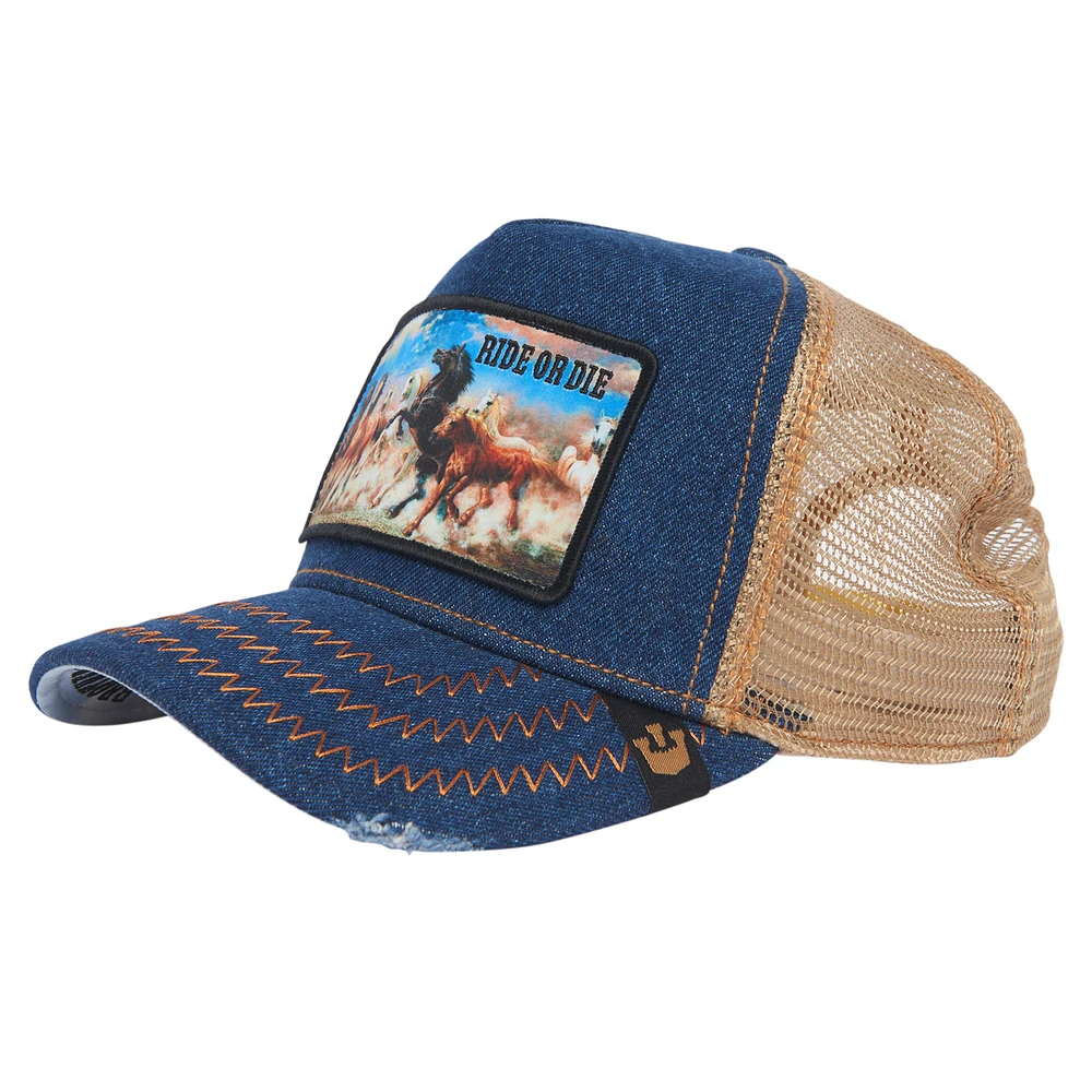 Men's Goorin Bros Navy Ride Or Die Trucker Adjustable Hat