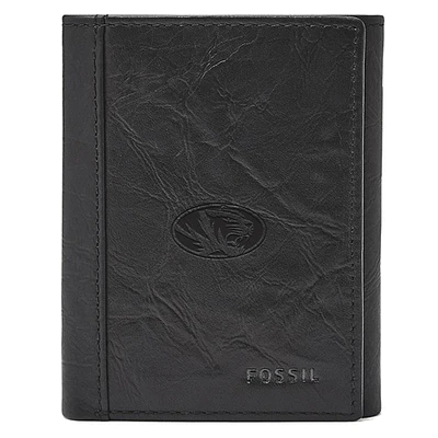 Men's Fossil  Black Missouri Tigers Neel Extra Capacity Trifold Wallet
