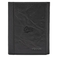 Men's Fossil  Black Montana Grizzlies Neel Extra Capacity Trifold Wallet