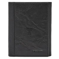 Men's Fossil  Black Texas Tech Red Raiders Neel Extra Capacity Trifold Wallet