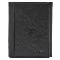 Men's Fossil  Black Fordham Rams Neel Extra Capacity Trifold Wallet