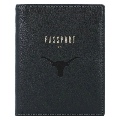 Fossil  Black Texas Longhorns Travel RFID Passport Case