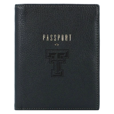 Fossil  Black Texas Tech Red Raiders Travel RFID Passport Case