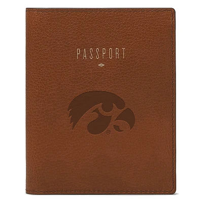 Fossil  Brown Iowa Hawkeyes Travel RFID Passport Case
