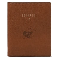 Fossil  Brown Kansas Jayhawks Travel RFID Passport Case