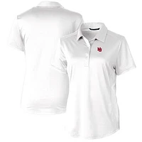Women's Cutter & Buck  White Nebraska Huskers DryTec Prospect Textured Stretch Polo