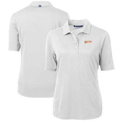 Women's Cutter & Buck  White Idaho State Bengals Virtue Eco Pique Recycled Polo