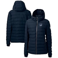 Women's Cutter & Buck Navy New Hampshire Wildcats Ridge Repreve Eco Insulated Full-Zip Puffer Jacket