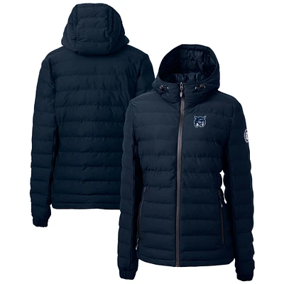 Women's Cutter & Buck Navy New Hampshire Wildcats Ridge Repreve Eco Insulated Full-Zip Puffer Jacket