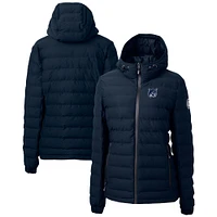 Women's Cutter & Buck Navy New Hampshire Wildcats Ridge Repreve Eco Insulated Full-Zip Puffer Jacket