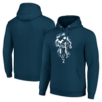 Unisex Starter College Navy Seattle Seahawks Logo Graphic Pullover Hoodie