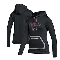 Women's adidas Black Calgary Flames Chrome Dip AEROREADY Pullover Hoodie