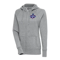 Women's Antigua Heather Gray Texas Rangers 2023 World Series Champions Victory Full-Zip Hoodie