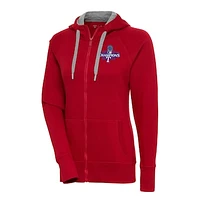 Women's Antigua Red Texas Rangers 2023 World Series Champions Victory Full-Zip Hoodie