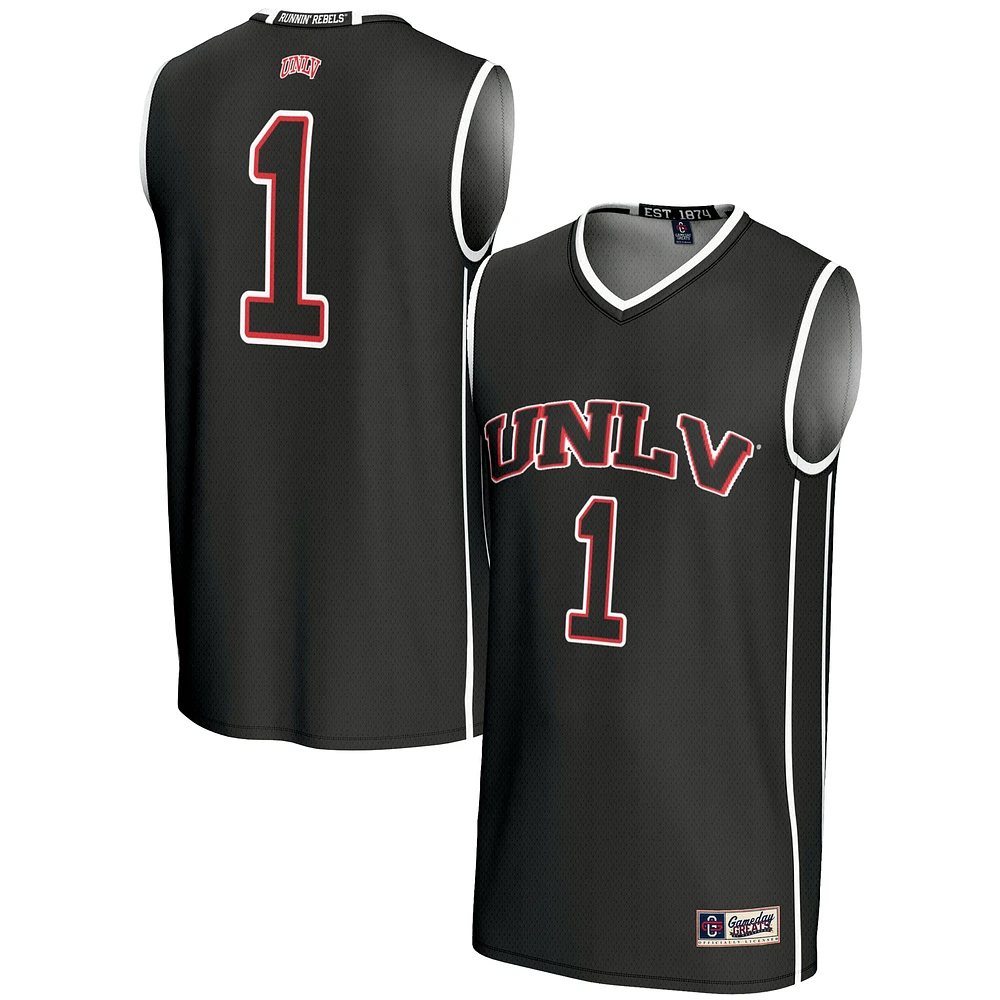 Unisex GameDay Greats #1 Black UNLV Rebels Lightweight Basketball Jersey