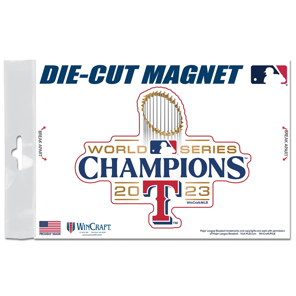 WinCraft Texas Rangers 2023 World Series Champions 3" x 5" Indoor/Outdoor Vinyl Magnet