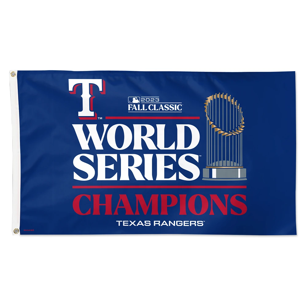 WinCraft Texas Rangers 2023 World Series Champions Locker Room 3' x 5' One-Sided Deluxe Flag