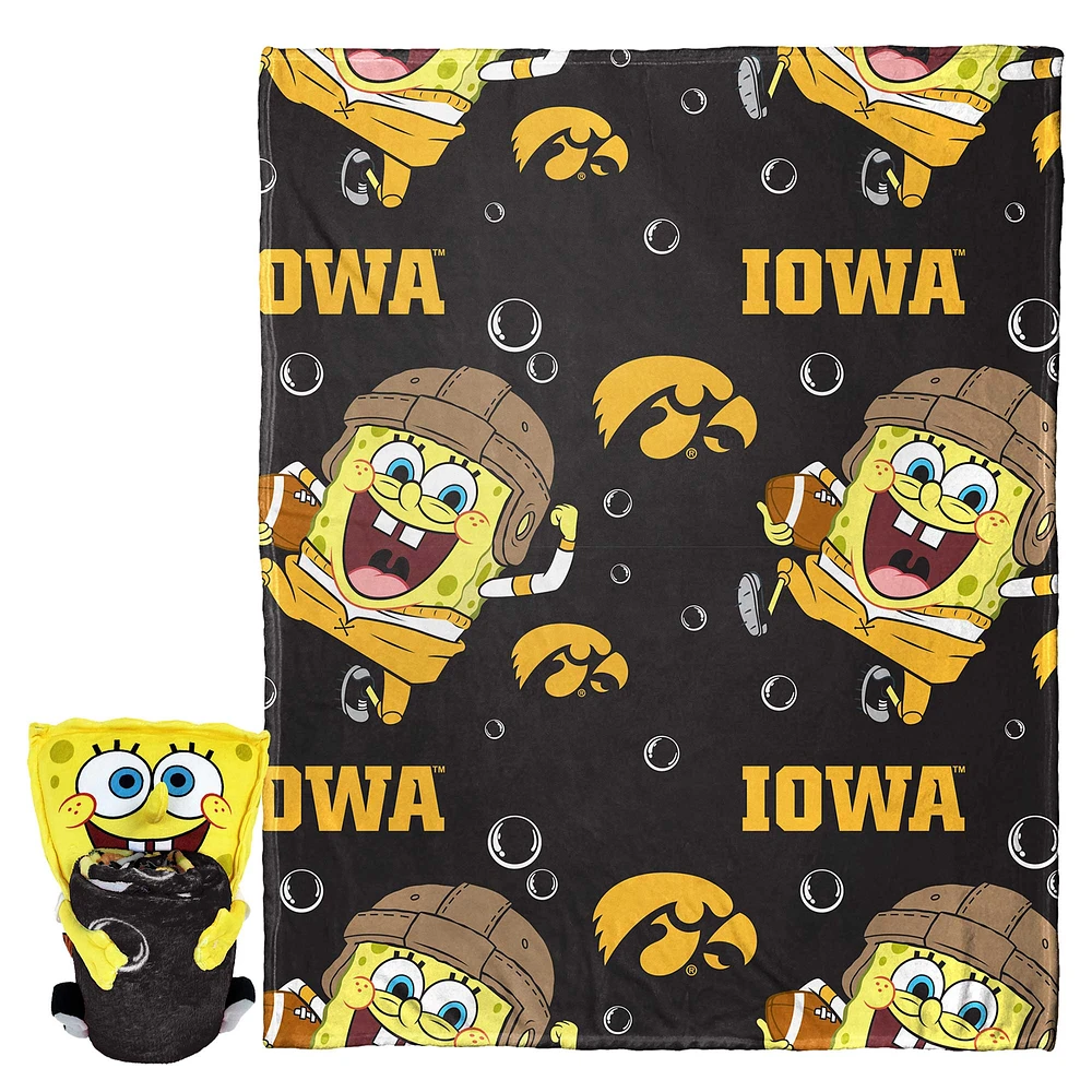 The Northwest Group Iowa Hawkeyes Spongebob Squarepants Hugger Blanket