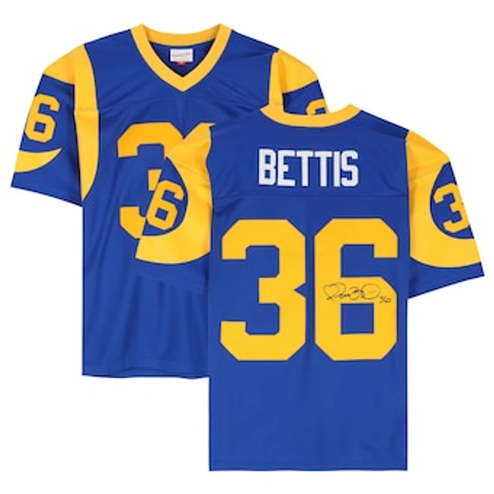 Jerome Bettis Los Angeles Rams Autographed Royal Mitchell & Ness Replica Jersey