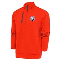Men's Antigua  Orange Texas Tyler Patriots Generation Quarter-Zip Pullover Top