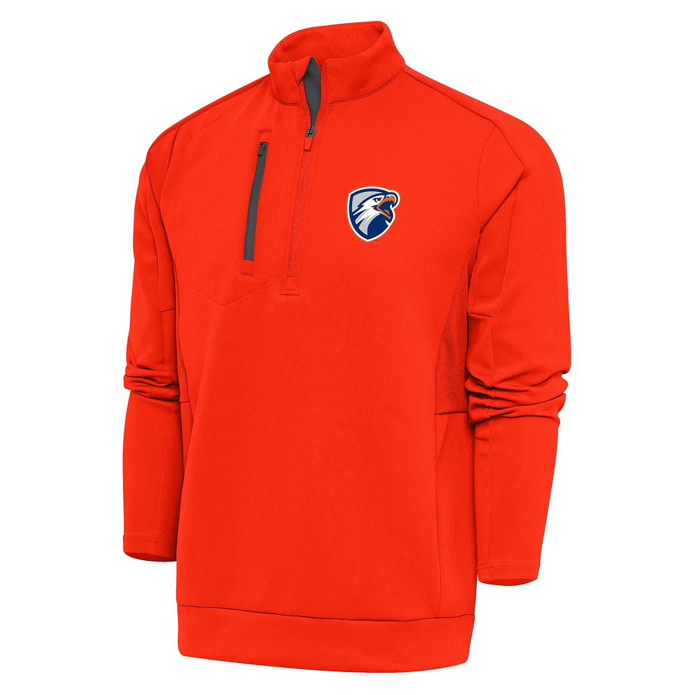 Men's Antigua Orange Texas Tyler Patriots Generation Quarter-Zip Pullover Top