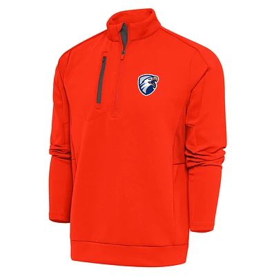 Men's Antigua  Orange Texas Tyler Patriots Generation Quarter-Zip Pullover Top