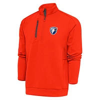Men's Antigua  Orange Texas Tyler Patriots Generation Quarter-Zip Pullover Top