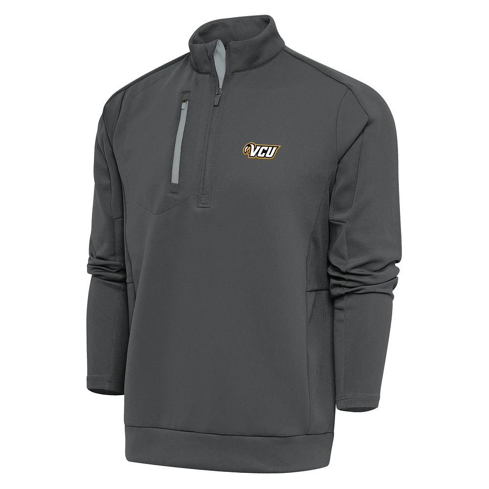 Men's Antigua Pewter VCU Rams Generation Quarter-Zip Pullover Top
