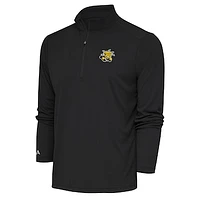 Men's Antigua  Charcoal Wichita State Shockers Tribute Quarter-Zip Pullover Top