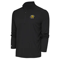 Men's Antigua  Charcoal Wichita State Shockers Tribute Quarter-Zip Pullover Top