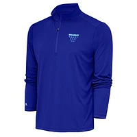 Men's Antigua  Royal Wellesley Blue Tribute Quarter-Zip Pullover Top