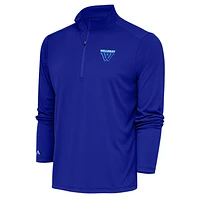 Men's Antigua  Royal Wellesley Blue Tribute Quarter-Zip Pullover Top