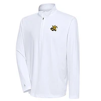 Men's Antigua  White Wichita State Shockers Tribute Quarter-Zip Pullover Top