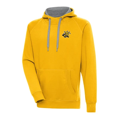 Men's Antigua  Gold Wichita State Shockers Victory Pullover Hoodie