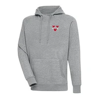 Men's Antigua  Heather Gray Valdosta State Blazers Victory Pullover Hoodie