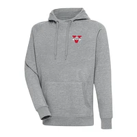 Men's Antigua  Heather Gray Valdosta State Blazers Victory Pullover Hoodie