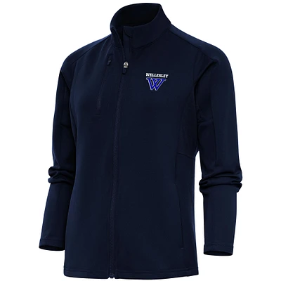 Women's Antigua  Navy Wellesley Blue Generation Full-Zip Jacket