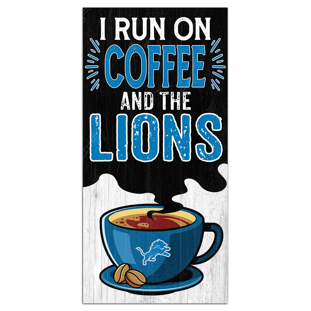 Detroit Lions 6" x 12" Coffee Wall Art